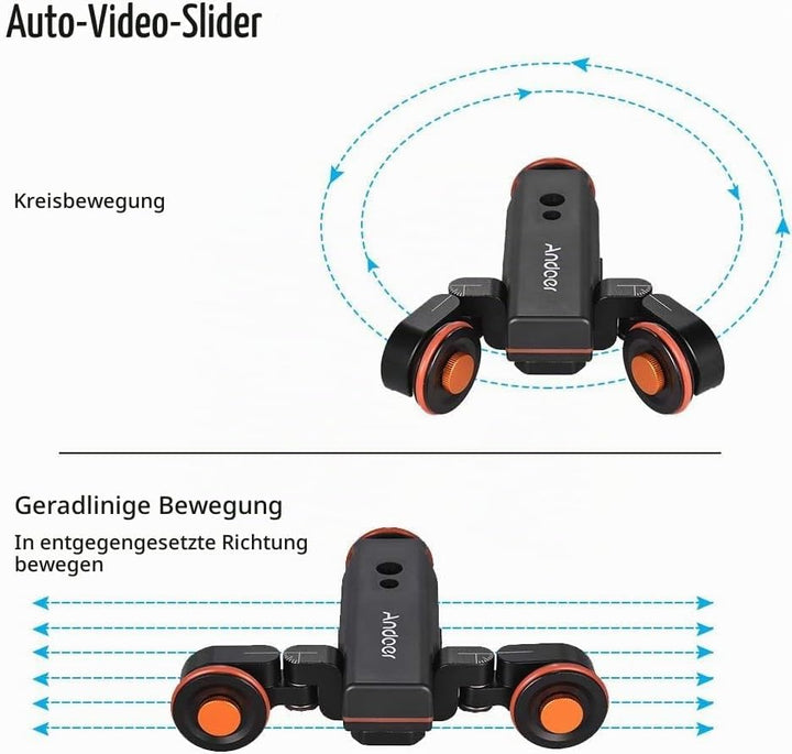 Andoer Kamerawagen L4 PRO Video Kamera Slider Dolly Automatische mit Drahtlose Fernbedienung,1800mAh