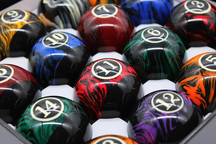 Billardkugeln Kugelset Samurai Palladium Black Style, Pool, 57.2 mm