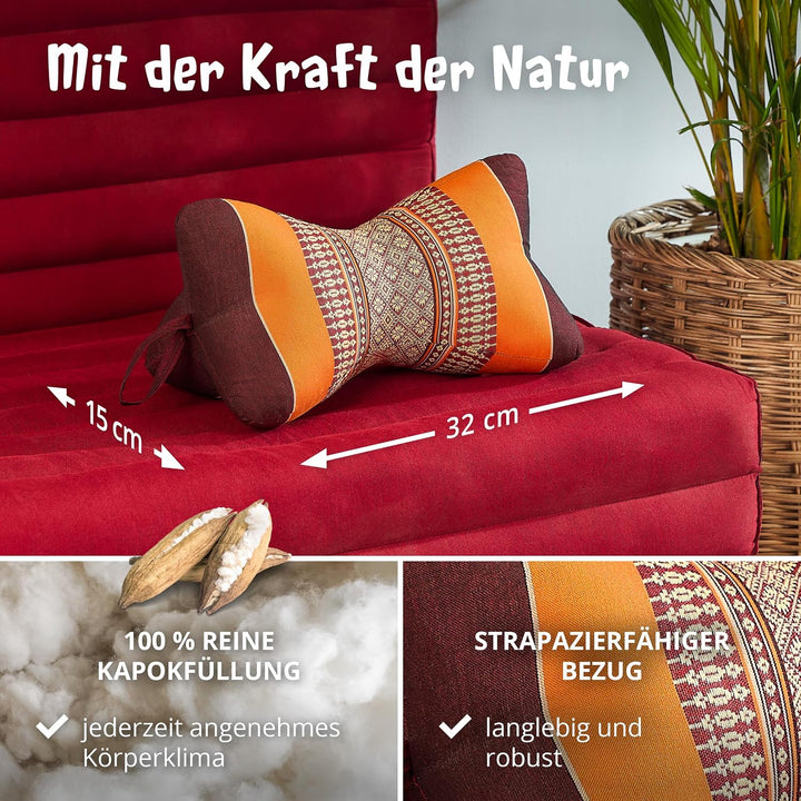 livasia Nackenstützkissen Knochenkissen - Ø 15x32cm - Nackenkissen Knochenform, Sofakissen, Lesekiss