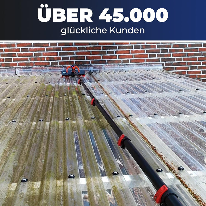 BoomDing Waschbürste mit Teleskopstiel 3,6 Meter | Aluminium |Teleskop Waschbürste | Wintergarten Re