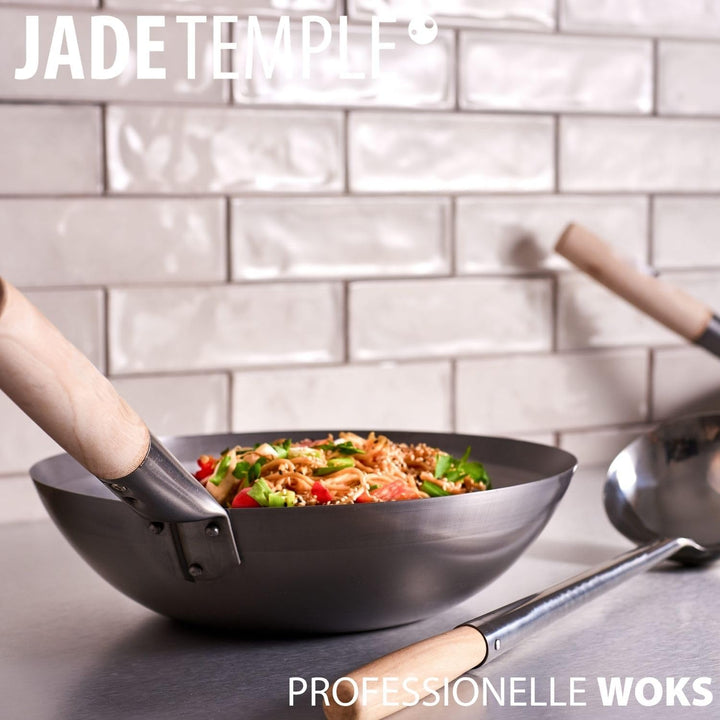 JADE TEMPLE 17285 Wok, Eisenpfanne,grau 20 x 53 x 33 cm