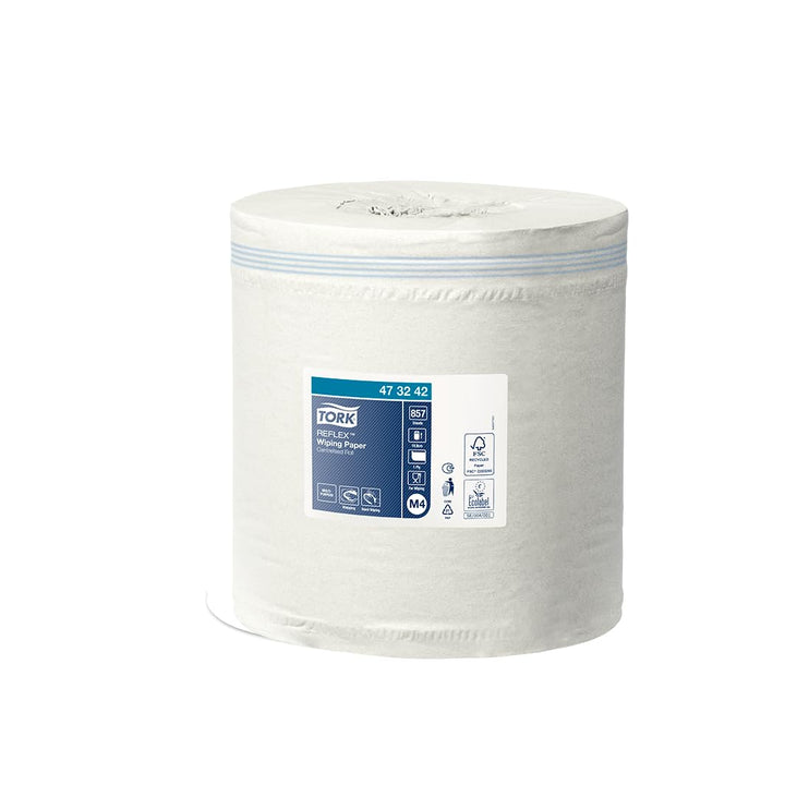 Tork 473242 Reflex Mehrzweck Papierwischtücher für das M4 Innenabrollung Reflex System / 1-lagige Wi