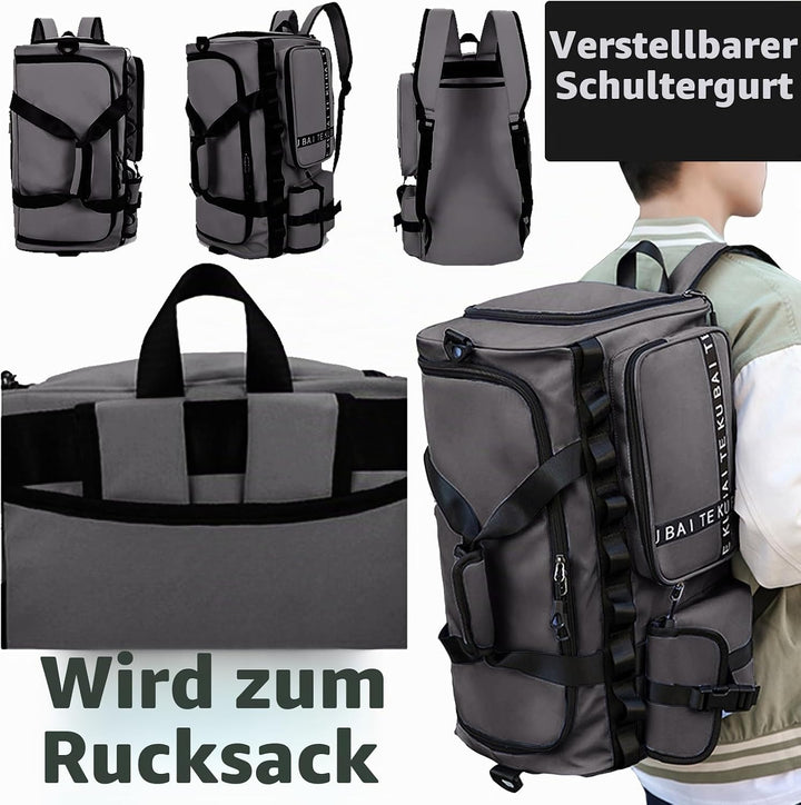 Reisetasche Damen Herren, 65L Wasserabweisende Sporttasche, Large Capacity Reise Tasche Gym Bag, mit