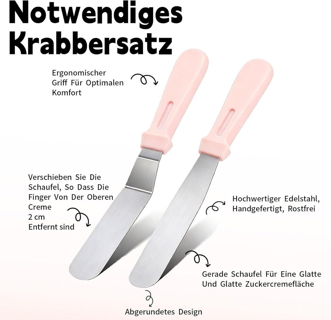 Torten ZubehöR, 137 StüCk Backen ZubehöR, Wiederverwendbar Tortenplatte Drehbar, Backutensilien Back