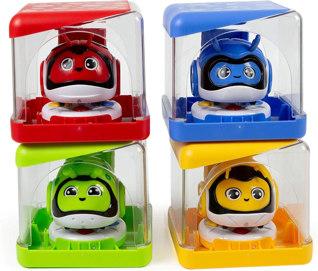 Clementoni 17413 Racing Bugs Scrabbleo Lernroboter, Ferngesteuerter Roboter für Kinder ab 4 Jahren,