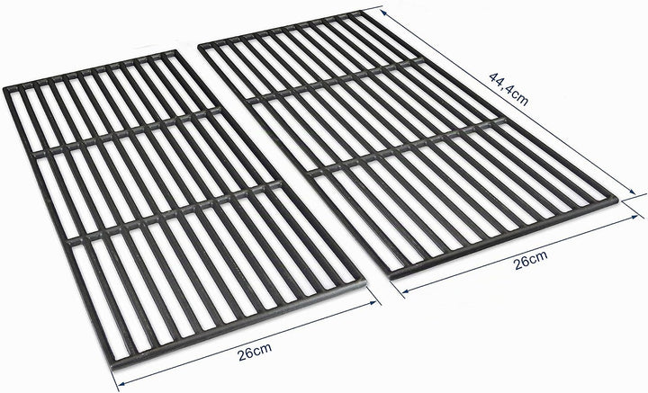 Grillrostprofi 44,4 x 26cm Grillrost Gusseisen/Gusseisen für Weber Spirit I & II E210, E220, S210, S