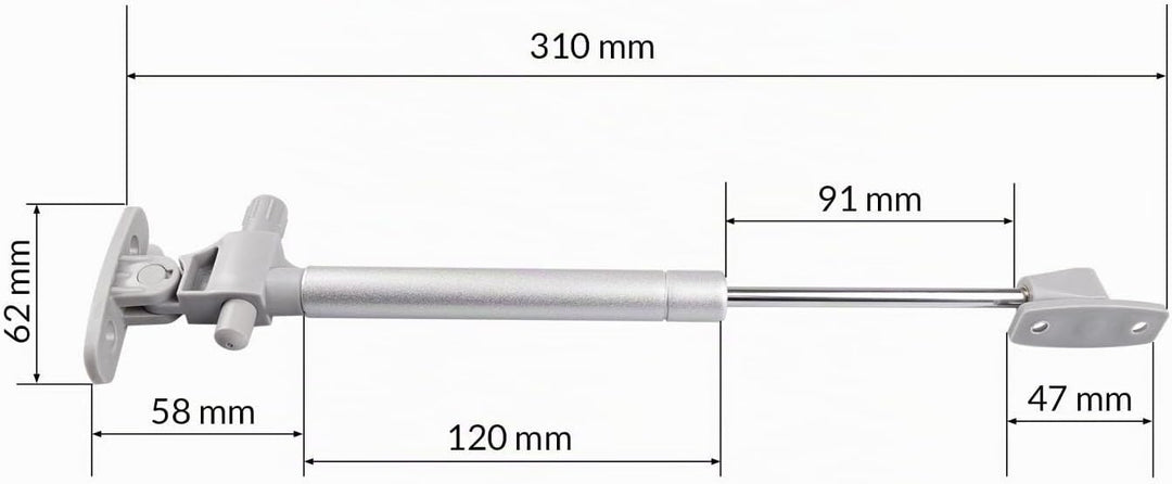 Stahlia Gasdruckfedern 180N Softclose (2 Stück) Klappenbeschlag Gasdruckdämpfer Türdämpfer Klappenha