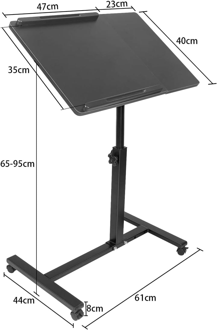 OHMG Betttisch mit Rollen, 2 Tabletts, für Sessel, verstellbar, mit einer Hand, Tisch mit Rollen, Fr
