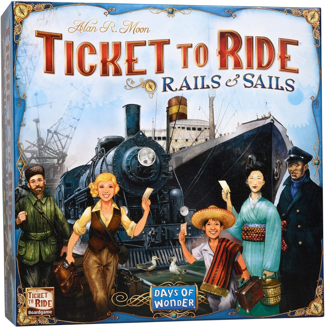 Days of Wonder , Ticket to Ride Rails &amp; Sails Board Game, Ages 10+, for 2 to 5 Players, Average Play