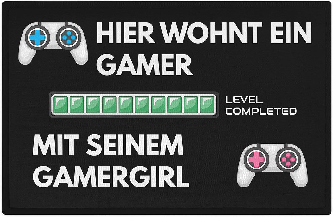 Trendation - Gamer Zocker Fussmatte Geschenk Gamergirl Freund Freundin Geschenkidee