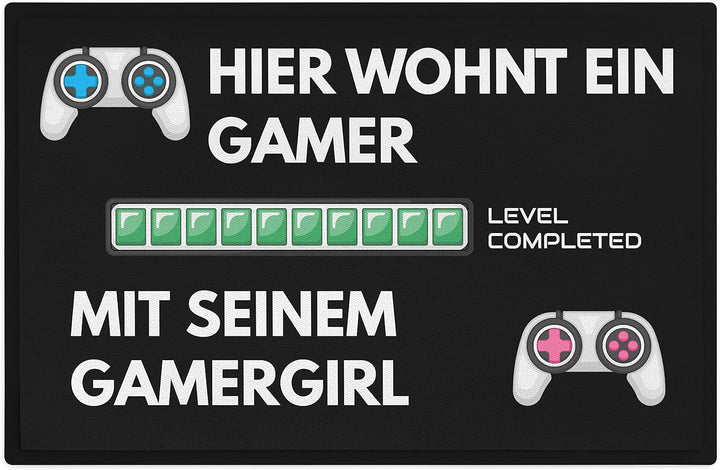 Trendation - Gamer Zocker Fussmatte Geschenk Gamergirl Freund Freundin Geschenkidee