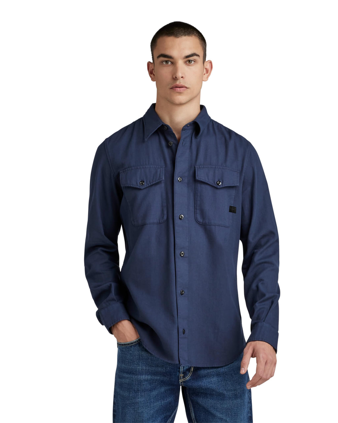 G-Star Raw Herren Marine Slim Button Down Shirts XS Blau (Sartho Blue Gd D20165-d454-b597), XS Blau
