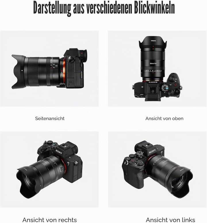 7artisans AutoFocus 50mm F1,8 Vollformatobjektiv, F1,8 grosse Blende, unterstützt automatische/manue