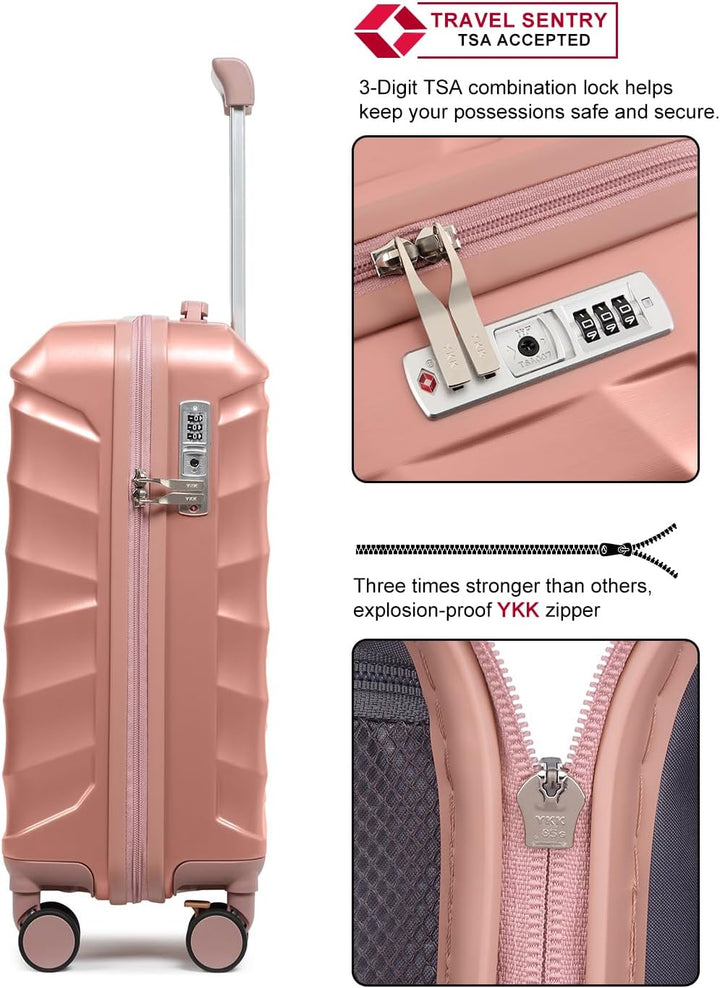 Sea choice Reisekoffer Set 5 Teilig ABS Hartschale Trolley Kofferset Gepäckset Grosse Kapazität Hand