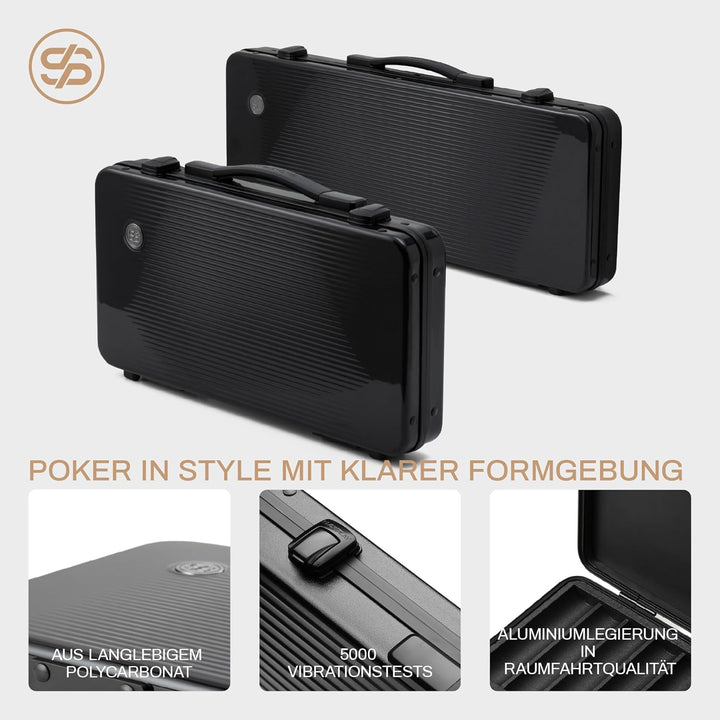 SLOWPLAY Godel Ceramic Poker-Chipsatz, 300 STK [mit Werten], 39mm& 10g pro Chip | Verfügt über einen