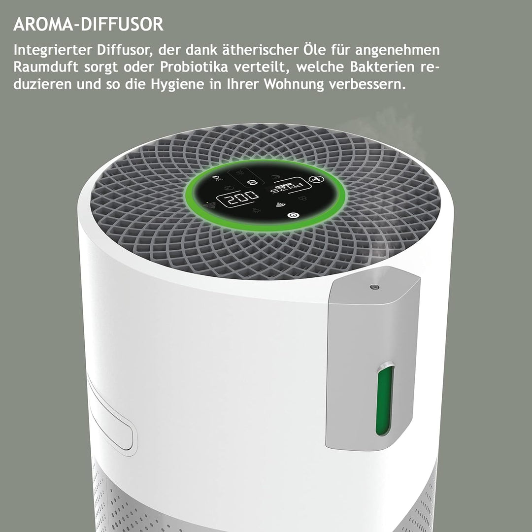 Hoover H-PURIFIER 500 Luftreiniger – mit HEPA-13 Filter für gute Luftqualität – Luftmesser mit CO-Wa