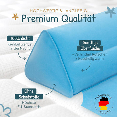 Cozy&Kin® Aufblasbarer Rausfallschutz Bett Kinder, 3-Seiten-Schutz | Bettgitter, Bettschutzgitter fü