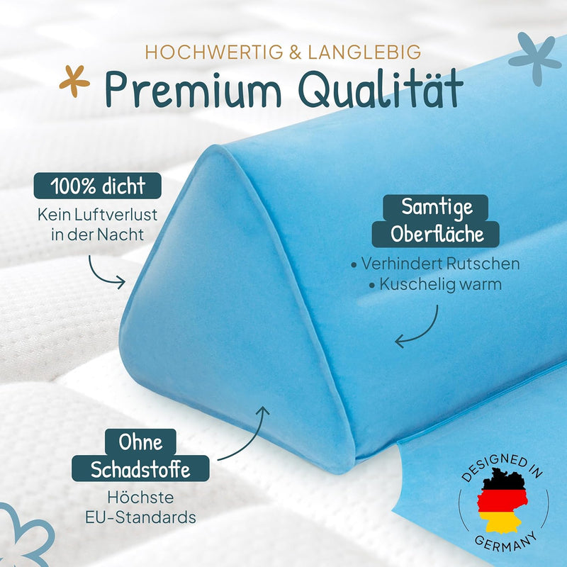 Cozy&Kin® Aufblasbarer Rausfallschutz Bett Kinder, 3-Seiten-Schutz | Bettgitter, Bettschutzgitter fü