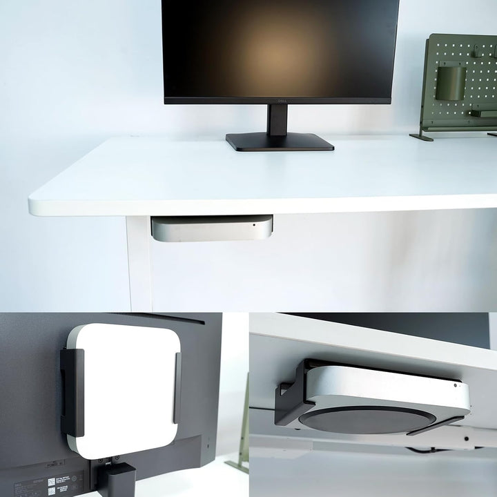 Mac Mini Halterung, VESA Halterung für Mac Mini M4 2024 - Wandhalterung Untertisch Halterung aus Met