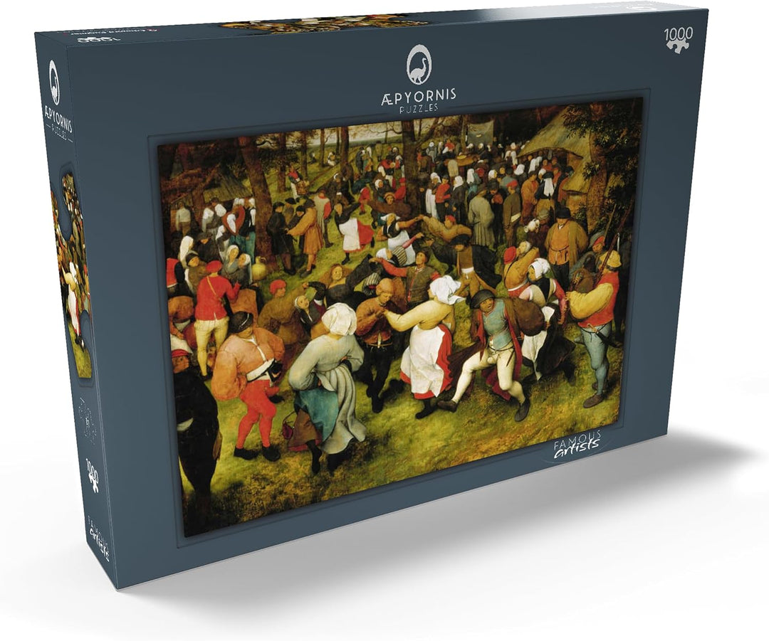 The Wedding Dance in The Open air, 1566, by Pieter Bruegel The Elder - Premium 1000 Teile Puzzle - M
