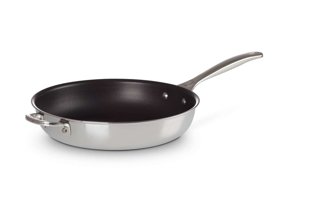 Le Creuset Antihaftbeschichtete Bratpfanne mit Gegengriff aus 3-ply PLUS Edelstahl, 28 cm, 966002280