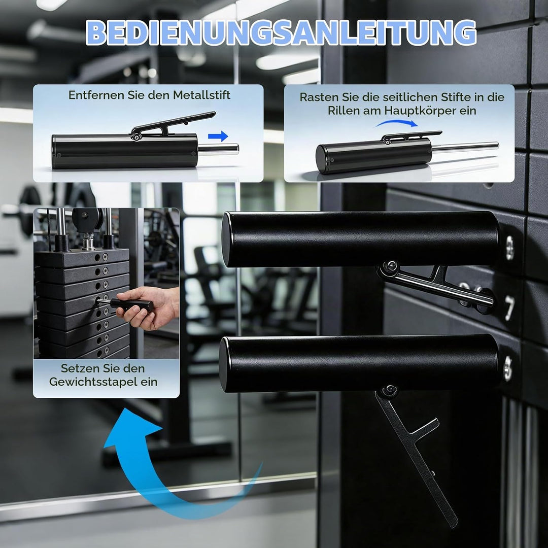Gym Pin für Zusatzgewicht, 2 Stück Gewichtsstapelstift Ersatz Drop Set Stifte für Fitnessstudio Load