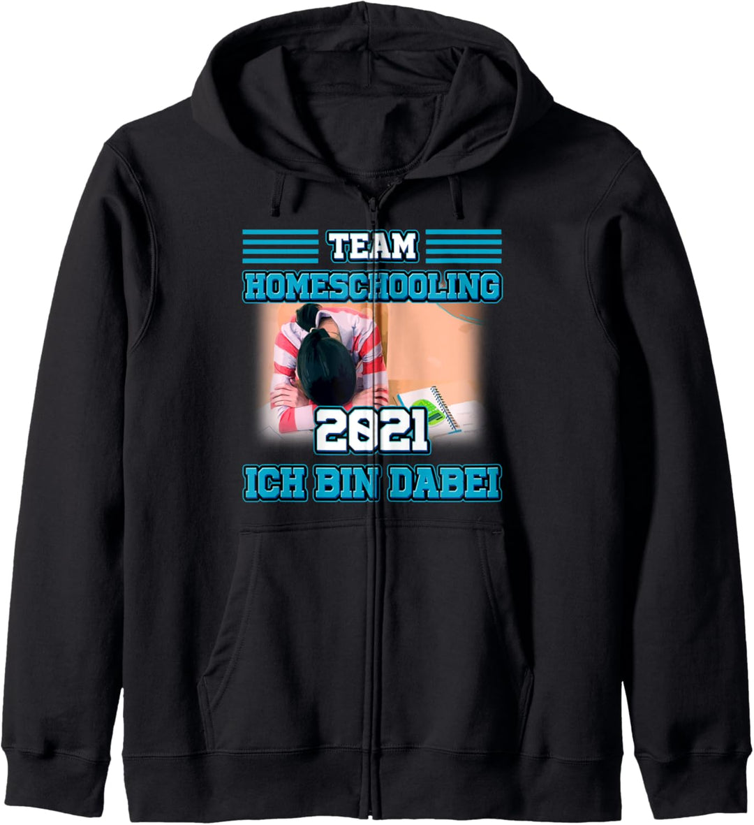 Homeschooling Schulkind Schüler Volksschule 2021 Schule Kapuzenjacke