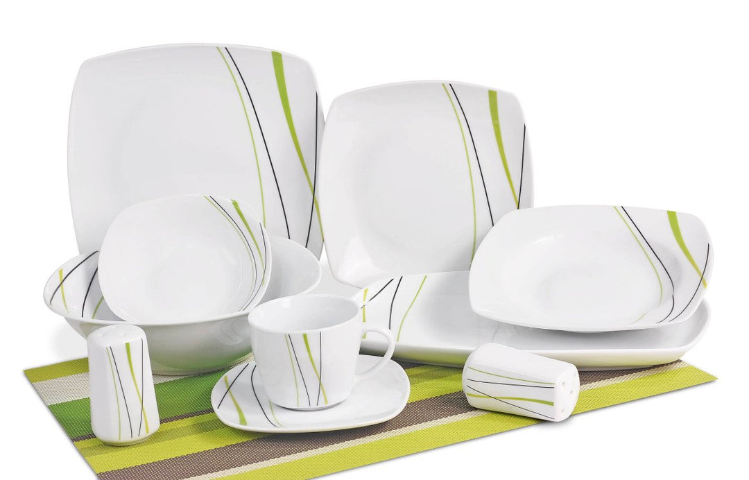 Topkapi TK-959 40-TLG Porzellan Tafelservice Kombiservice Spring Wave TK-959