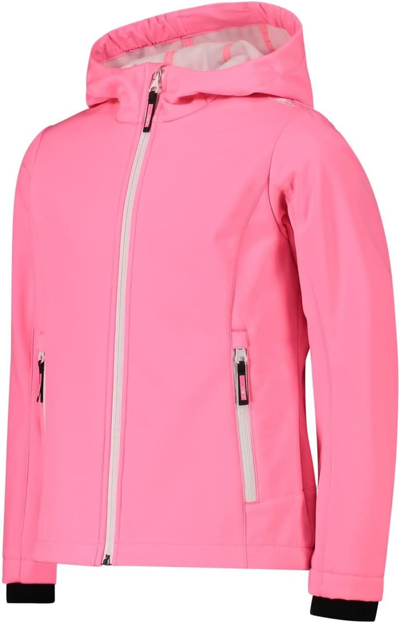 CMP Jungen Softshelljacke für Kinder Jacke (1er Pack) 164 Rosa fluoreszierendes Weiss, 164 Rosa fluo