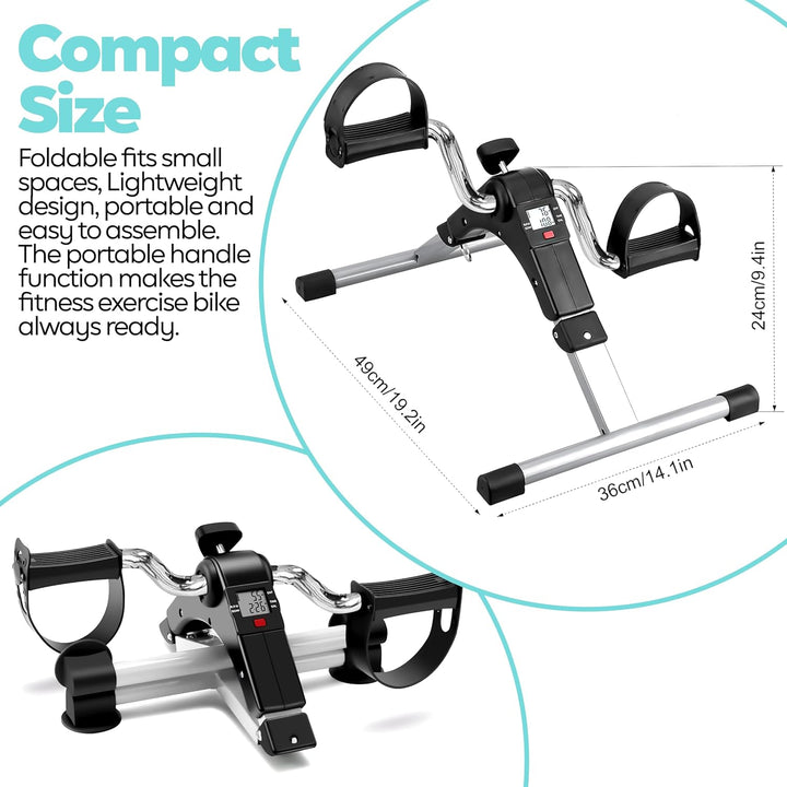 TechFit Pedal-Ausbilder, Mini-Heimtrainer für Heim und Büro, leichte Trainingsmaschine für Arme und