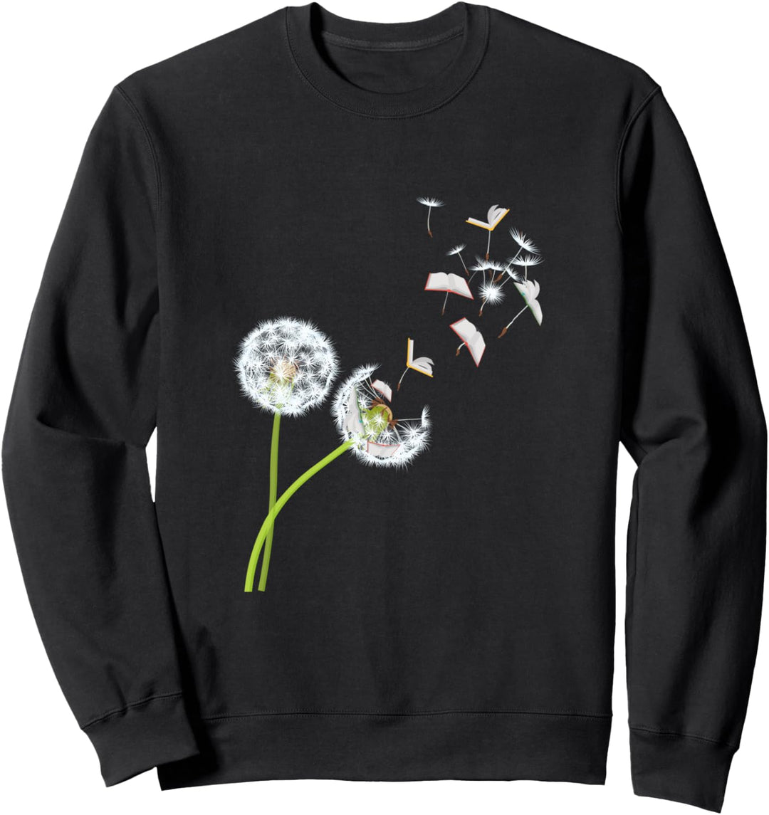 Bibliothek Leseratte Geschenk Pusteblume Lesen Sweatshirt