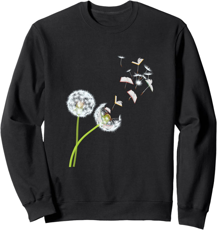 Bibliothek Leseratte Geschenk Pusteblume Lesen Sweatshirt