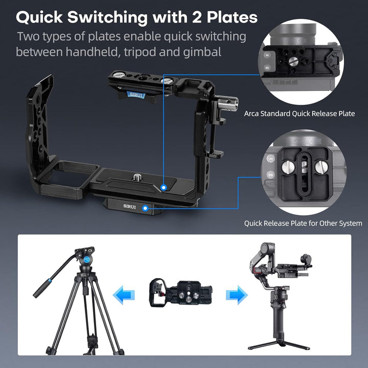 SIRUI FX30 FX3 Cage käfig für Sony FX30 FX3 mit Original XLR-Griff, HDMI-Kabelklemme, für ARRI 3/8"-