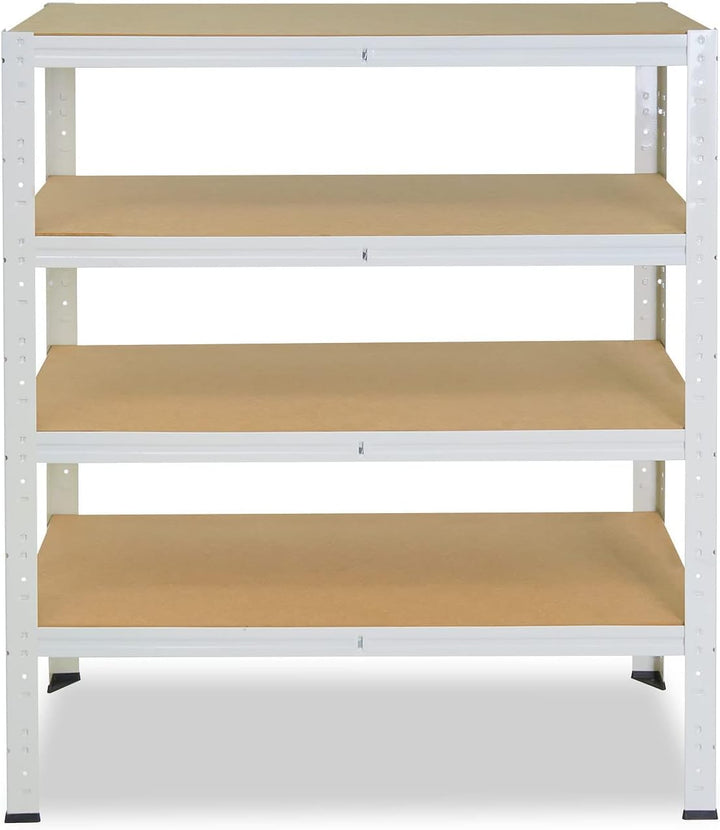 shelfplaza® 100x45x60cm Home Schwerlastregal weiss/Metallregal mit 4 Böden/Kellerregal Metall, Garag
