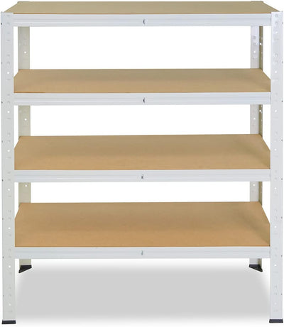 shelfplaza® 100x30x50cm Home Schwerlastregal weiss/Metallregal mit 4 Böden/Kellerregal Metall, Garag