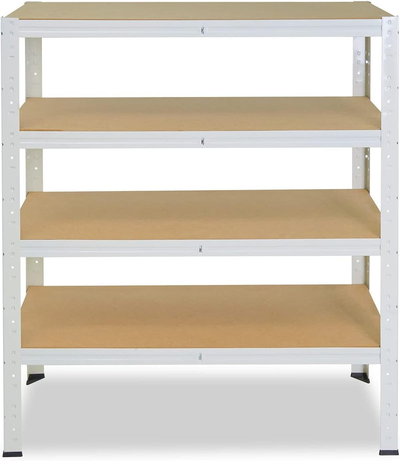 shelfplaza® 100x30x50cm Home Schwerlastregal weiss/Metallregal mit 4 Böden/Kellerregal Metall, Garag