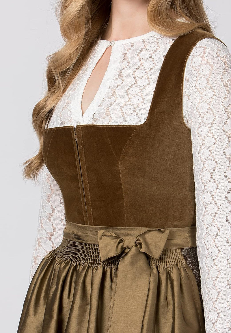 Stockerpoint Damen Dirndl Isola Kleid für besondere Anlässe 34 Olive, 34 Olive