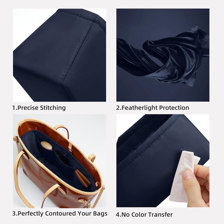 DGAZ Taschen Organizer Einsatz, Seide Innentasche für Neverfull PM/MM/GM, Leicht Taschenorganizer Sh