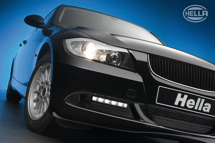 HELLA - LED-Tagfahrleuchtensatz - LEDayLine - 12V - Einbau - Lichtscheibenfarbe: glasklar - Kabel: 4