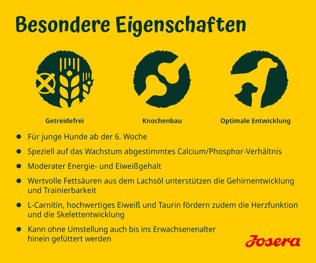 JOSERA YoungStar (1 x 15 kg) | getreidefreies Welpenfutter für mittlere und grosse Rassen | Super Pr