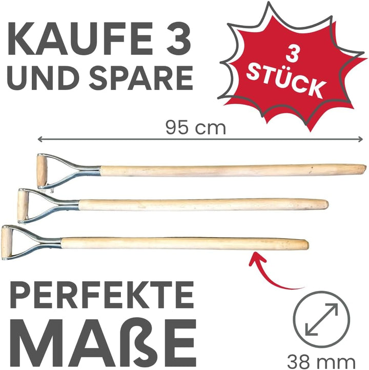 pokm toolsmarket - Holzstiele mit Metal, Schaufelstiel, Holzstiel, D Griff Für Spaten, Spatenstiel a