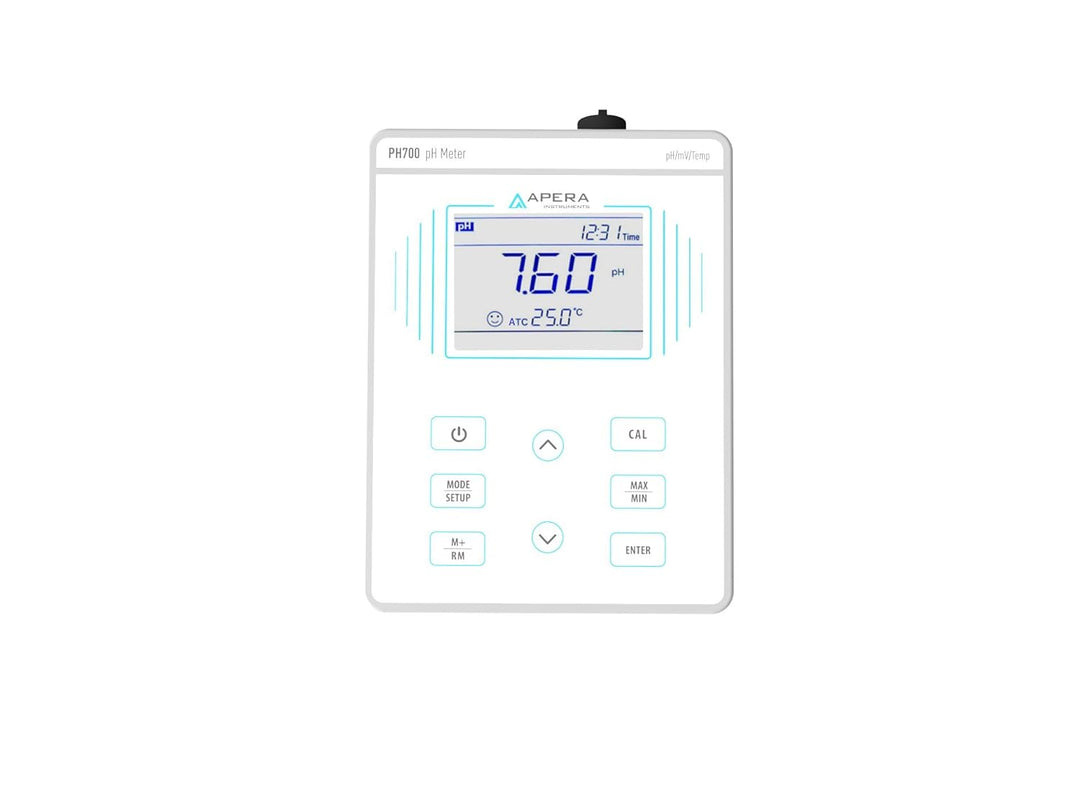 Apera Instruments PH700 pH Meter fürs Labor, Benchtop, 0.01 Genauigkeit, 1-3 Punkt Kalibrierung, Tem