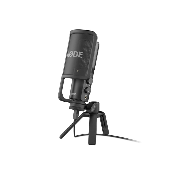 RØDE NT-USB vielseitiges USB-Kondensatormikrofon mit Studioqualität, Popfilter und Stativ für Stream