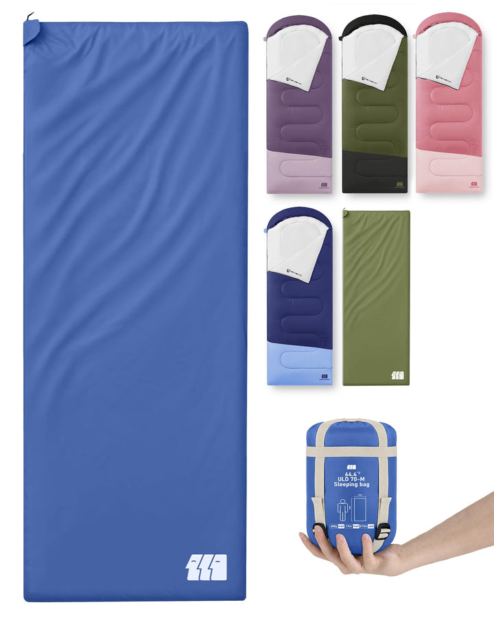 Ultraleicht Schlafsack 680g - mit Anti-Klemm-Reissverschluss – Kompakte Sommerschlafsack für Erwachs