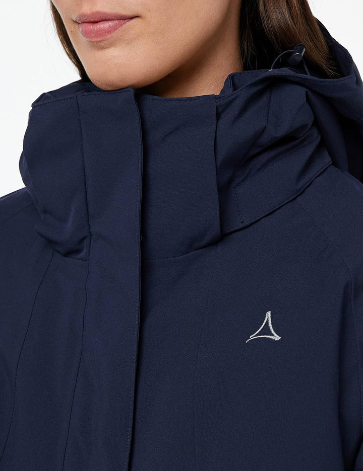 Schöffel Damen Insulated Jacket Bastianisee L, funktionale Winterjacke mit abnehmbarer Kapuze, wasse