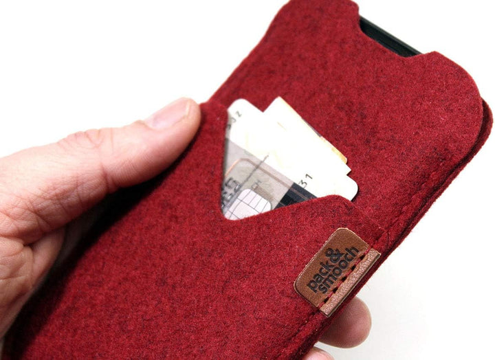 Pack & Smooch Hülle für iPhone 11 Pro/XS Hülle, Tasche Shetland 100% Merino Wollfilz, Handmade in Ge