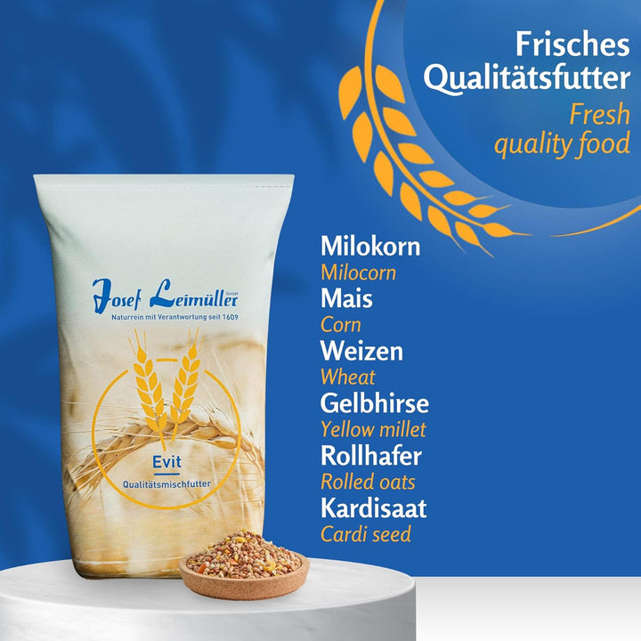 Leimüller Entenfutter Körner Premiumqualität 25 kg - Vogelfutter für Ente, Gänse, Laufente - Gänsefu