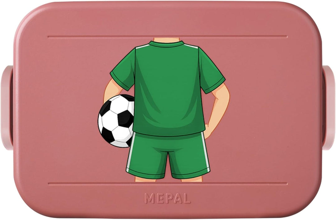 printplanet® Personalisierbare Brotdose „Layout Trikot Grün“ – Lunchbox/Bento Box von Mepal – mit ei
