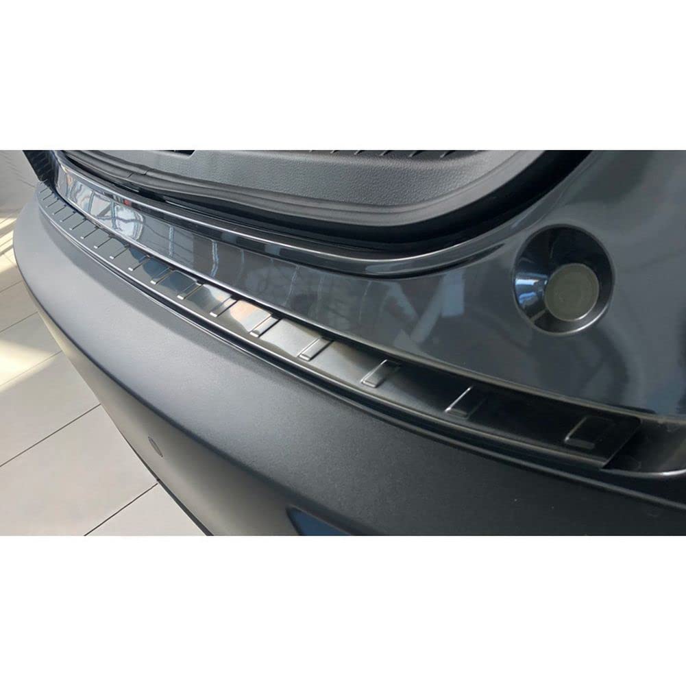 Avisa Schwarz Edelstahl Heckstossstangenschutz kompatibel mit Mazda CX-30 2019- 'Ribs'