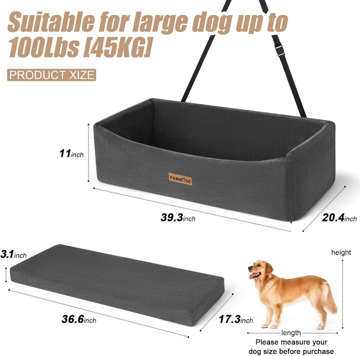 Hunde Autositz, Hunde Autobett für grosse Hunde bis zu 100Lbs, waschbar Hund Booster Autositz, Beque